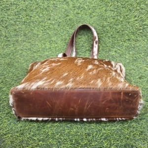 Bolso tote de cuero con cremallera, de piel auténtica, estilo vintage, de gran capacidad, para llevar al hombro. - Product Image 1