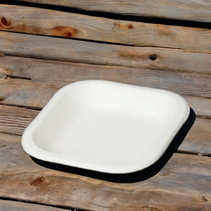 Plato cuadrado de pulpa de caña de azúcar desechable de 9 pulgadas Material de bagazo sin químicos para obsequios - Product Image 2