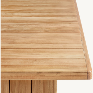Mesa rectangular hecha de madera de teca ecológica con un estilo moderno, adecuada para villas o jardines, duradera. - Product Image 3