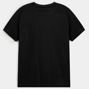 เสื้อยืดแขนสั้นสีดำล้วน ทรงปกติ คอกลม ผ้าฝ้ายลำลอง สั่งทำได้ ทันสมัย - Product Image 2