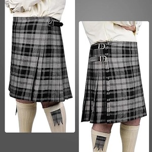 กิ๊ลท์สำหรับผู้ชาย ผ้าสก็อตแทรทัน โพลีวิสโคส 8 หลา กิ๊ลท์แบบดั้งเดิมสำหรับผู้ชาย - Product Image 3