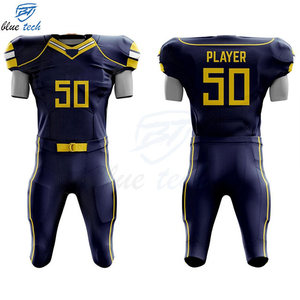 Conjunto de Uniforme de Fútbol Americano Personalizado, Transpirable, 100% Poliéster, Jersey de Manga Corta, Pantalones, Ropa de Equipo, Protección UV, Secado Rápido - Product Image 4