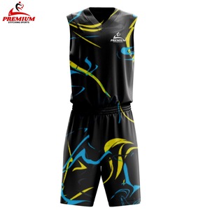 Uniforme de basketball sans manches à séchage rapide, imprimé personnalisé par sublimation, respirant, antibactérien, protection UV - Product Image 1