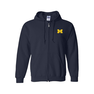 Sudadera con capucha y cremallera completa con el logotipo principal de la NCAA, en los colores del equipo, para universidad o instituto. - Product Image 1