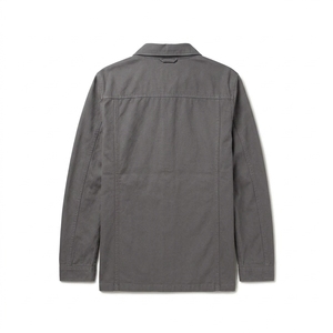 Custom 100% Cotton Mens Waxed <b>Jackets</b> With Turn-down Collar <b>Work</b> Style Fleece Waterproof <b>Jacket</b> - Product Image 5