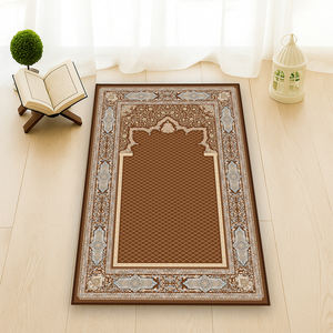 พรมละหมาดทรงสี่เหลี่ยมผืนผ้าลายเรขาคณิตแบบเปอร์เซีย ความหนาแน่นสูง ยี่ห้อ Shufu  ฐานยางกันลื่น ผลิตด้วยเครื่องจักร ขนสั้น ขนาด 75x115 ซม. สำหรับใช้ในบ้าน - Product Image 1