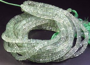 High Quality Natural Amethyst Gemstone Beads 6mm Heishi/Rondelle Shape Faceted Green 16" Inch Strand Center Drilled DIY - Product Image 2