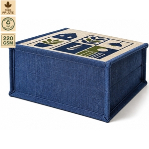 Sac de courses en toile de coton laminée imprimé sur mesure, sac de courses en jute, 31x27x16cm, réutilisable, sac de supermarché, vente en gros, fabricant OEM - Product Image 3