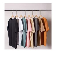 T-shirt d'été tricoté surdimensionné pour homme, manches courtes, motif uni, 100 % coton, design décontracté, anti-UV, écologique, séchage rapide