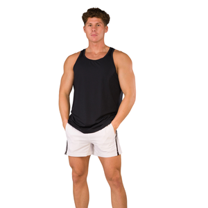 Pantalones Cortos Bermuda Negros para Hombre, Tejidos, de Secado Rápido, Transpirables, Deportivos, para Gimnasio, Entrenamiento, con Bolsillos, para Uso Diario - Product Image 1