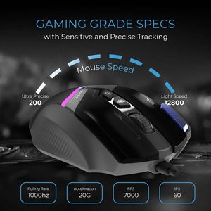 Blaze Ultra Value 8 Button Programmable Gaming <b>Mouse</b> with 1000Hz Polling Rate - Product Image 2
