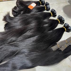 Extensions de cheveux naturels noirs lisses vietnamiens Remy non traités en gros, mèches à dentelle frontale, 100g pour tissage de cheveux - Product Image 4