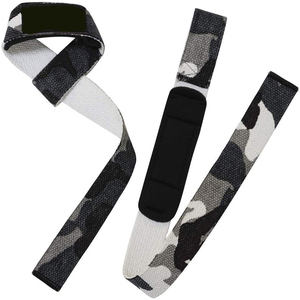 Sangles de musculation robustes CLOVIX SPORTS en coton avec support pour les poignets, sangles d'entraînement de gym, logo personnalisé - Product Image 2