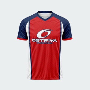 Camiseta de Fútbol 100% Poliéster con Estampado por Transferencia Térmica, Manga Corta, Cuello en V, Logotipo Frontal, Nombre del Equipo Personalizado, Transpirable, Secado Rápido 2026 - Product Image 6