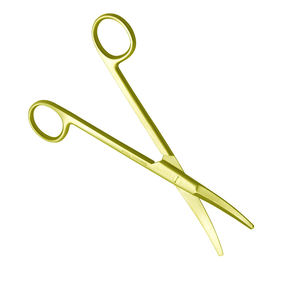 Tijeras de enfermería doradas de 5.5 pulgadas con borde roma, de acero, para uso médico y quirúrgico, con hoja curva, para vendajes, con certificación CE ISO, de Grip Surgical - Product Image 1