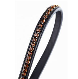 Banda para cejas de caballo Calidad superior Caballo Ecuestre banda marrón doma de caballo banda para cejas con swarvski mejor calidad al mejor precio - Product Image 1