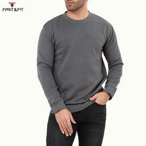 Sweat-shirt d'hiver pour hommes, vente en gros, broderie de logo personnalisée, 360 g/m², poids lourd, haute qualité, grande taille, col rond - Product Image 6