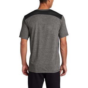 Camiseta de Manga Corta Gris para Hombre, Corte Regular, Secado Rápido, Tejido de Poliéster, Estilo Casual, Cuello Redondo, Diseño Sólido - Product Image 2