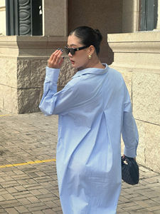 Vestido Maxi Holgado de Maternidad para Mujer, Prenda Informal, Transpirable, Ligero, Tejido Ecológico, Verano, 100% - Product Image 5