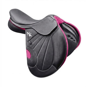 Silla de montar inglesa de contacto cerrado de cuero 100% genuino, superventas, para salto y doma, con conjunto de aparejos. Productos de carreras de caballos ingleses de la India. - Product Image 1