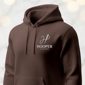 เสื้อฮู้ดดี้ผู้ชายสีน้ำตาลแบบสวมหัวสำหรับฤดูหนาว ยี่ห้อ Top Sale Hooper Clothes รุ่น Sustainable  ดีไซน์สตรีทแวร์  แบบมีซับใน แห้งเร็ว  รับออกแบบตามสั่ง - Product Image 1