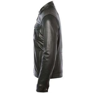 Veste en cuir de qualité supérieure, véritable peau d'agneau, directement de l'usine, grande taille, fermeture éclair, veste en cuir tendance pour hommes, manteaux en cuir - Product Image 6