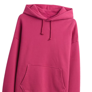 Sudadera con Capucha Oversize Rosa Oscuro Unisex de Forro Polar Grueso, Lisa, Estilo Urbano Casual, Ajuste Holgado, Cálida para Invierno, ¡Oferta! - Product Image 2