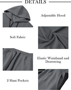 Superior international Men's 2 Piece Tracksuit <b>Full</b> <b>Zip</b> Hoodie <b>Sweatshirt</b> and Jogging Sweatpants Set Color Block Activewear - Product Image 6