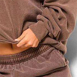 Nouvel ensemble de survêtement surdimensionné personnalisé à rayures pour femme, style délavé, coupe ample, unisexe - Product Image 6