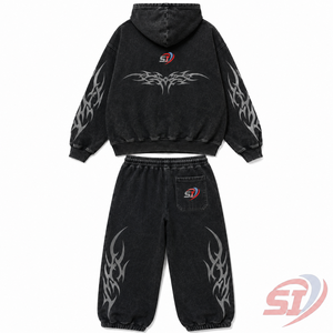 Men Hoodies and Sweatshirt <b>Sets</b> Custom Streetwear Tracksuit Oversized Graphic <b>Sweat</b> <b>Set</b> Wholesale - Product Image 2