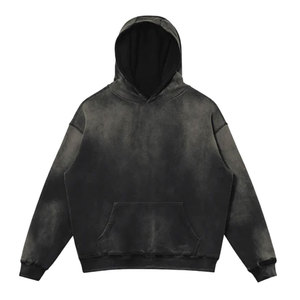 Sudadera con Capucha Premium Sun Fade Basics, Precio al por Mayor, Algodón Suave, Estilo Vintage Lavado, Ropa Casual, Sudaderas con Capucha Desgastadas - Product Image 1