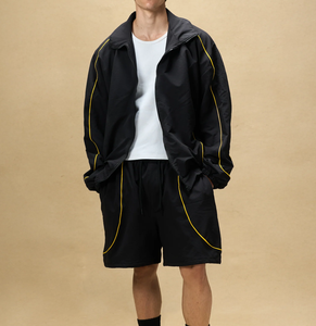 ชุดวอร์มกันลมแบบมีฮู้ดสำหรับผู้ชาย ผ้าหนา ทนทาน เหมาะสำหรับปั่นจักรยาน วิ่ง ออกกำลังกาย บริการ OEM - Product Image 3