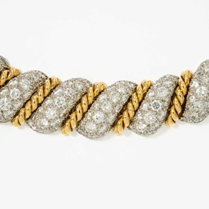 Elegante Collar de Oro Sólido de 14K con Diamante Cultivado en Laboratorio de 13.50ct FG VVS, Diseño de Dos Tonos, Ideal para Fiestas y Ocasiones Especiales de Lujo - Product Image 2