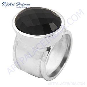 Bague en argent fin avec pierre précieuse onyx noir Art Palace Midnight - Product Image 3