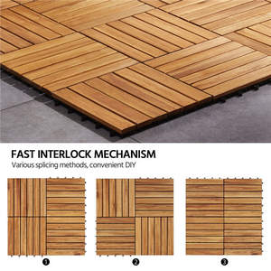 พื้นระเบียงไม้กระถินณรงค์ ขนาด 30 x 30 ซม. กันลื่น กันน้ำ ติดตั้งง่าย ตกแต่งสวน ระเบียงบ้าน สนามหลังบ้าน ทนทุกสภาพอากาศ - Product Image 6