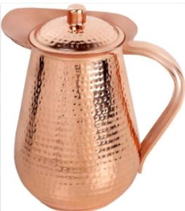 Copper <b>jug</b> set for aesthetic kitchen photoshoot setup water serving metal set with glasses durable reusable kitchen dining <b>drink</b> - Product Image 4
