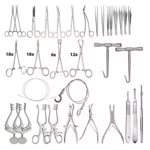 Juego de Neurocirugía para Tumores Craneales – 91 Piezas de Instrumentos Básicos para Neurocirugía y Cirugía de Columna Vertebral - Product Image 1