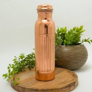 Botella de Cobre con Logotipo Personalizado, Artículo de Regalo, Botella Ayurvédica para la Salud, Vajilla Metálica Premium - Product Image 2