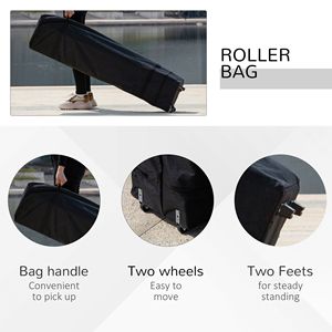    Tente de réception pliable 10' x 10' gris foncé, abri solaire instantané, hauteur réglable sur 3 niveaux, évents supérieurs, sac de transport à roulettes pour - Product Image 5