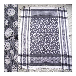 Tactical Desert Scarf Big <b>Small</b> Skull Design Summer Shemagh Scarf Lightweight Breathable Arab Wrap Head Neck Face - Product Image 6