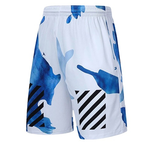 Shorts décontractés en polyester pour hommes grandes tailles, confortables, avec taille élastique et cordon de serrage, en toile unie, personnalisables, livraison rapide - Product Image 1