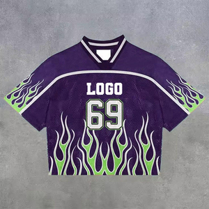เสื้อฟุตบอลอเมริกันคุณภาพสูงสำหรับผู้ชายและผู้หญิง แห้งเร็ว 100% โพลีเอสเตอร์ ปักโลโก้ ปรับแต่งได้ - Product Image 3