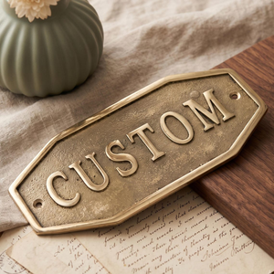Custom Brass <b>Plaques</b> Personalized Metal Nameplates Commemorative Gift <b>Plaques</b> Historical Building Signs Durable Outdoor Door - Product Image 2