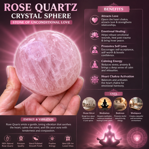 Factory Sale Genuine Natural Pink Rose Quartz Sphere 5-6cm Polished <b>Crystal</b> <b>Ball</b> Healing Stone Home Decoration Feng Shui - Product Image 2