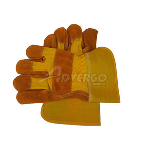 Guantes de Trabajo de Cuero Genuino de la Mejor Calidad para Hombre, Guantes de Seguridad, Guantes de Trabajo de Color Sólido - Product Image 3