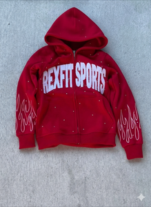 รับผลิตเสื้อฮู้ดดี้ซิปแบบดรอปโชว์เดอร์ ผ้าคอตตอนฟลีซหนา 500 GSM พิมพ์โลโก้ตามสั่ง OEM สำหรับเสื้อผ้าสตรีทแวร์ - Product Image 1