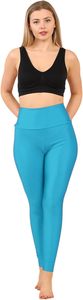 Women's High Waist Elastic Gym Yoga Pants Solid Color Compression Fit <b>Leggings</b> <b>with</b> <b>Pockets</b> Mid Waist Leggy Athletic Pants - Product Image 6