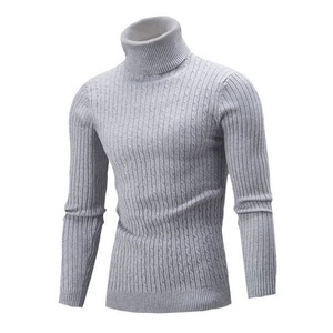 Suéter de Cuello Alto para Mujer, Color Sólido, Tejido de Punto, Manga Larga, Informal, para Invierno - Product Image 1
