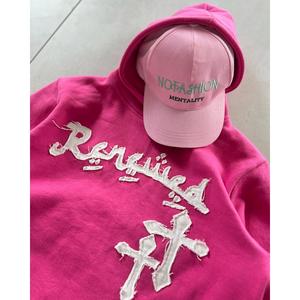 เสื้อฮู้ดดี้ผู้ชายไซส์ใหญ่ ผ้าฝ้าย 100% พิมพ์โลโก้ตามสั่ง ทรงโอเวอร์ไซส์ หนานุ่ม ซักย้อมสีแบบแอซิดวอช มีซิป คอเสื้อแบบดรอปโชว์เดอร์ - Product Image 5