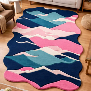 Alfombra de Lana de Lujo Hecha a Mano con Diseño Personalizado, Alfombra de Látex de Alta Calidad con Diseño de Textiles Indios, Alfombra al por Mayor para Sala de Estar - Product Image 1